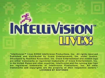 Intellivision Lives! screen shot title